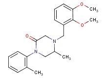 4-(2,3-dimethoxybenzyl)-5-methyl-1-(2-methylphenyl)-2-piperazinone