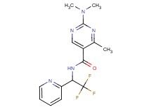 2-(dimethylamino)-4-methyl-N-(2,2,2-trifluoro-1-pyridin-2-ylethyl)pyrimidine-5-carboxamide