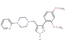 1-{[3-(2,4-dimethoxyphenyl)-1H-pyrazol-4-yl]methyl}-4-(2-pyridinyl)piperazine