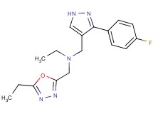 N-[(5-ethyl-1,3,4-oxadiazol-2-yl)methyl]-N-{[3-(4-fluorophenyl)-1H-pyrazol-4-yl]methyl}ethanamine