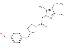 [4-({1-[(4-ethyl-3,5-dimethyl-1H-pyrazol-1-yl)acetyl]pyrrolidin-3-yl}methyl)phenyl]methanol