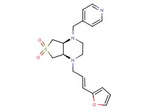 (4aS*,7aR*)-1-[(2E)-3-(2-furyl)-2-propen-1-yl]-4-(4-pyridinylmethyl)octahydrothieno[3,4-b]pyrazine 6,6-dioxide