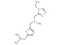 1-(4-ethyl-4H-1,2,4-triazol-3-yl)-N-[(5-isobutyl-2-thienyl)methyl]-N-methylmethanamine