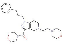 3-(4-morpholinylcarbonyl)-5-[2-(4-morpholinyl)ethyl]-1-(3-phenylpropyl)-4,5,6,7-tetrahydro-1H-pyrazolo[4,3-c]pyridine