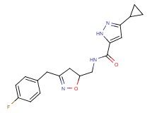 3-cyclopropyl-N-{[3-(4-fluorobenzyl)-4,5-dihydro-5-isoxazolyl]methyl}-1H-pyrazole-5-carboxamide