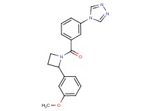 4-(3-{[2-(3-methoxyphenyl)azetidin-1-yl]carbonyl}phenyl)-4H-1,2,4-triazole