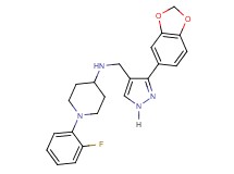 N-{[3-(1,3-benzodioxol-5-yl)-1H-pyrazol-4-yl]methyl}-1-(2-fluorophenyl)-4-piperidinamine
