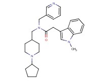 N-[(1-cyclopentyl-4-piperidinyl)methyl]-2-(1-methyl-1H-indol-3-yl)-N-(3-pyridinylmethyl)acetamide