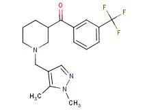 {1-[(1,5-dimethyl-1H-pyrazol-4-yl)methyl]-3-piperidinyl}[3-(trifluoromethyl)phenyl]methanone