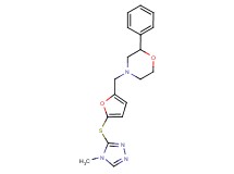 4-({5-[(4-methyl-4H-1,2,4-triazol-3-yl)thio]-2-furyl}methyl)-2-phenylmorpholine