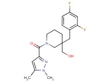 {3-(2,4-difluorobenzyl)-1-[(1,5-dimethyl-1H-pyrazol-3-yl)carbonyl]-3-piperidinyl}methanol