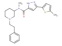 N-methyl-3-(5-methyl-2-thienyl)-N-[1-(2-phenylethyl)-3-piperidinyl]-1H-pyrazole-5-carboxamide