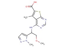 4-{[2-methoxy-1-(1-methyl-1H-pyrazol-5-yl)ethyl]amino}-5-methylthieno[2,3-d]pyrimidine-6-carboxylic acid