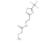 2-(methylthio)-N-{2-[5-(trifluoromethyl)-1,2,4-oxadiazol-3-yl]ethyl}acetamide