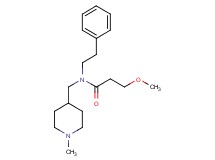 3-methoxy-N-[(1-methyl-4-piperidinyl)methyl]-N-(2-phenylethyl)propanamide