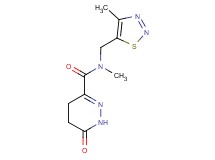 N-methyl-N-[(4-methyl-1,2,3-thiadiazol-5-yl)methyl]-6-oxo-1,4,5,6-tetrahydropyridazine-3-carboxamide