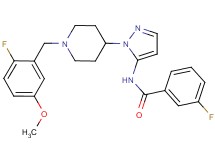 3-fluoro-N-{1-[1-(2-fluoro-5-methoxybenzyl)-4-piperidinyl]-1H-pyrazol-5-yl}benzamide