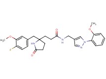 3-[2-(4-fluoro-3-methoxybenzyl)-5-oxo-2-pyrrolidinyl]-N-{[1-(2-methoxyphenyl)-1H-pyrazol-4-yl]methyl}propanamide