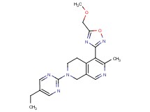 2-(5-ethyl-2-pyrimidinyl)-5-[5-(methoxymethyl)-1,2,4-oxadiazol-3-yl]-6-methyl-1,2,3,4-tetrahydro-2,7-naphthyridine