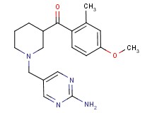 {1-[(2-amino-5-pyrimidinyl)methyl]-3-piperidinyl}(4-methoxy-2-methylphenyl)methanone
