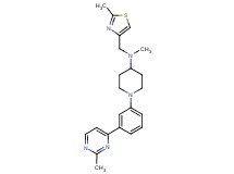 N-methyl-1-[3-(2-methylpyrimidin-4-yl)phenyl]-N-[(2-methyl-1,3-thiazol-4-yl)methyl]piperidin-4-amine