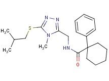 N-{[5-(isobutylthio)-4-methyl-4H-1,2,4-triazol-3-yl]methyl}-1-phenylcyclohexanecarboxamide