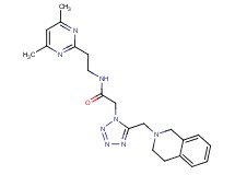 2-[5-(3,4-dihydro-2(1H)-isoquinolinylmethyl)-1H-tetrazol-1-yl]-N-[2-(4,6-dimethyl-2-pyrimidinyl)ethyl]acetamide