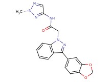 2-[3-(1,3-benzodioxol-5-yl)-1H-indazol-1-yl]-N-(2-methyl-2H-1,2,3-triazol-4-yl)acetamide