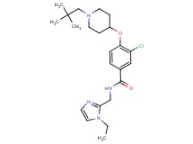 3-chloro-4-{[1-(2,2-dimethylpropyl)-4-piperidinyl]oxy}-N-[(1-ethyl-1H-imidazol-2-yl)methyl]benzamide