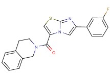 2-{[6-(3-fluorophenyl)imidazo[2,1-b][1,3]thiazol-3-yl]carbonyl}-1,2,3,4-tetrahydroisoquinoline