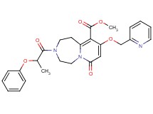 methyl 7-oxo-3-(2-phenoxypropanoyl)-9-(2-pyridinylmethoxy)-1,2,3,4,5,7-hexahydropyrido[1,2-d][1,4]diazepine-10-carboxylate