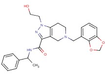 5-(1,3-benzodioxol-4-ylmethyl)-1-(2-hydroxyethyl)-N-(1-phenylethyl)-4,5,6,7-tetrahydro-1H-pyrazolo[4,3-c]pyridine-3-carboxamide