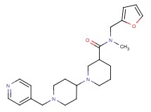 N-(2-furylmethyl)-N-methyl-1'-(pyridin-4-ylmethyl)-1,4'-bipiperidine-3-carboxamide