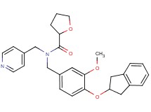 N-[4-(2,3-dihydro-1H-inden-2-yloxy)-3-methoxybenzyl]-N-(4-pyridinylmethyl)tetrahydro-2-furancarboxamide