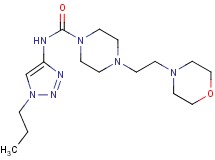 4-(2-morpholin-4-ylethyl)-N-(1-propyl-1H-1,2,3-triazol-4-yl)piperazine-1-carboxamide