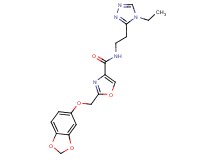 2-[(1,3-benzodioxol-5-yloxy)methyl]-N-[2-(4-ethyl-4H-1,2,4-triazol-3-yl)ethyl]-1,3-oxazole-4-carboxamide