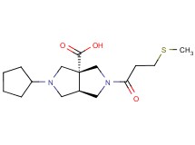 (3aR*,6aR*)-2-cyclopentyl-5-[3-(methylthio)propanoyl]hexahydropyrrolo[3,4-c]pyrrole-3a(1H)-carboxylic acid
