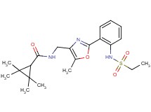 N-[(2-{2-[(ethylsulfonyl)amino]phenyl}-5-methyl-1,3-oxazol-4-yl)methyl]-2,2,3,3-tetramethylcyclopropanecarboxamide
