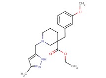 ethyl 3-(3-methoxybenzyl)-1-[(3-methyl-1H-pyrazol-5-yl)methyl]-3-piperidinecarboxylate