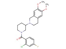 2-[1-(2-chloro-4-fluorobenzoyl)-3-piperidinyl]-6,7-dimethoxy-1,2,3,4-tetrahydroisoquinoline