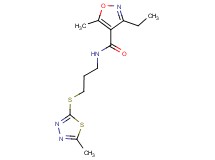 3-ethyl-5-methyl-N-{3-[(5-methyl-1,3,4-thiadiazol-2-yl)thio]propyl}isoxazole-4-carboxamide