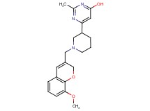 6-{1-[(8-methoxy-2H-chromen-3-yl)methyl]-3-piperidinyl}-2-methyl-4-pyrimidinol
