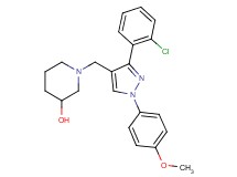 1-{[3-(2-chlorophenyl)-1-(4-methoxyphenyl)-1H-pyrazol-4-yl]methyl}-3-piperidinol