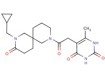 5-{2-[8-(cyclopropylmethyl)-9-oxo-2,8-diazaspiro[5.5]undec-2-yl]-2-oxoethyl}-6-methylpyrimidine-2,4(1H,3H)-dione