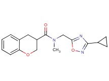 N-[(3-cyclopropyl-1,2,4-oxadiazol-5-yl)methyl]-N-methylchromane-3-carboxamide