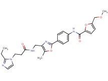 N-{4-[4-({[3-(2-ethyl-1H-imidazol-1-yl)propanoyl]amino}methyl)-5-methyl-1,3-oxazol-2-yl]phenyl}-5-(methoxymethyl)-2-furamide