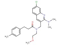 N-{[7-chloro-2-(dimethylamino)-3-quinolinyl]methyl}-N-(2-methoxyethyl)-3-(4-methylphenyl)propanamide