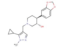(3S*,4S*)-4-(1,3-benzodioxol-5-yl)-1-[(5-cyclopropyl-1-methyl-1H-pyrazol-4-yl)methyl]piperidin-3-ol
