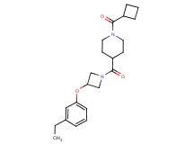 1-(cyclobutylcarbonyl)-4-{[3-(3-ethylphenoxy)-1-azetidinyl]carbonyl}piperidine