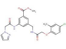 methyl 3-({[(4-chloro-2-methylphenoxy)acetyl]amino}methyl)-5-[(1H-pyrazol-1-ylacetyl)amino]benzoate